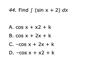 Find ∫(sinx+2)dx